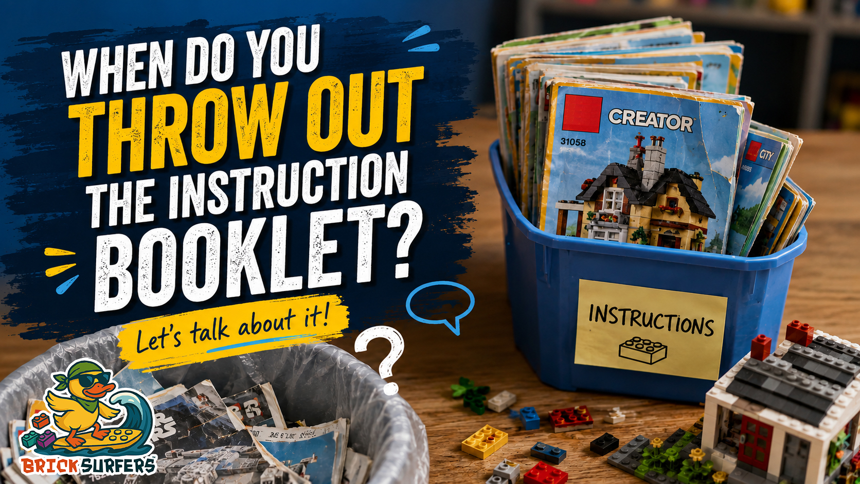 When do you throw out the LEGO instruction booklets?