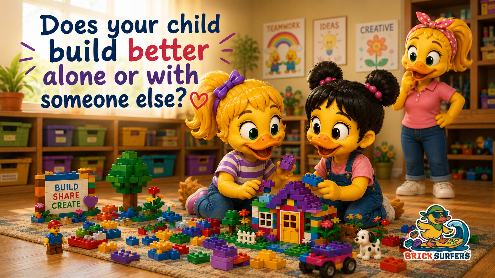 Does your child build better alone or with someone else?